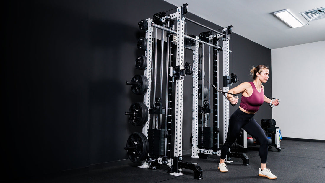 Athlete tackles work on the Summit™ All-In-One Trainer.