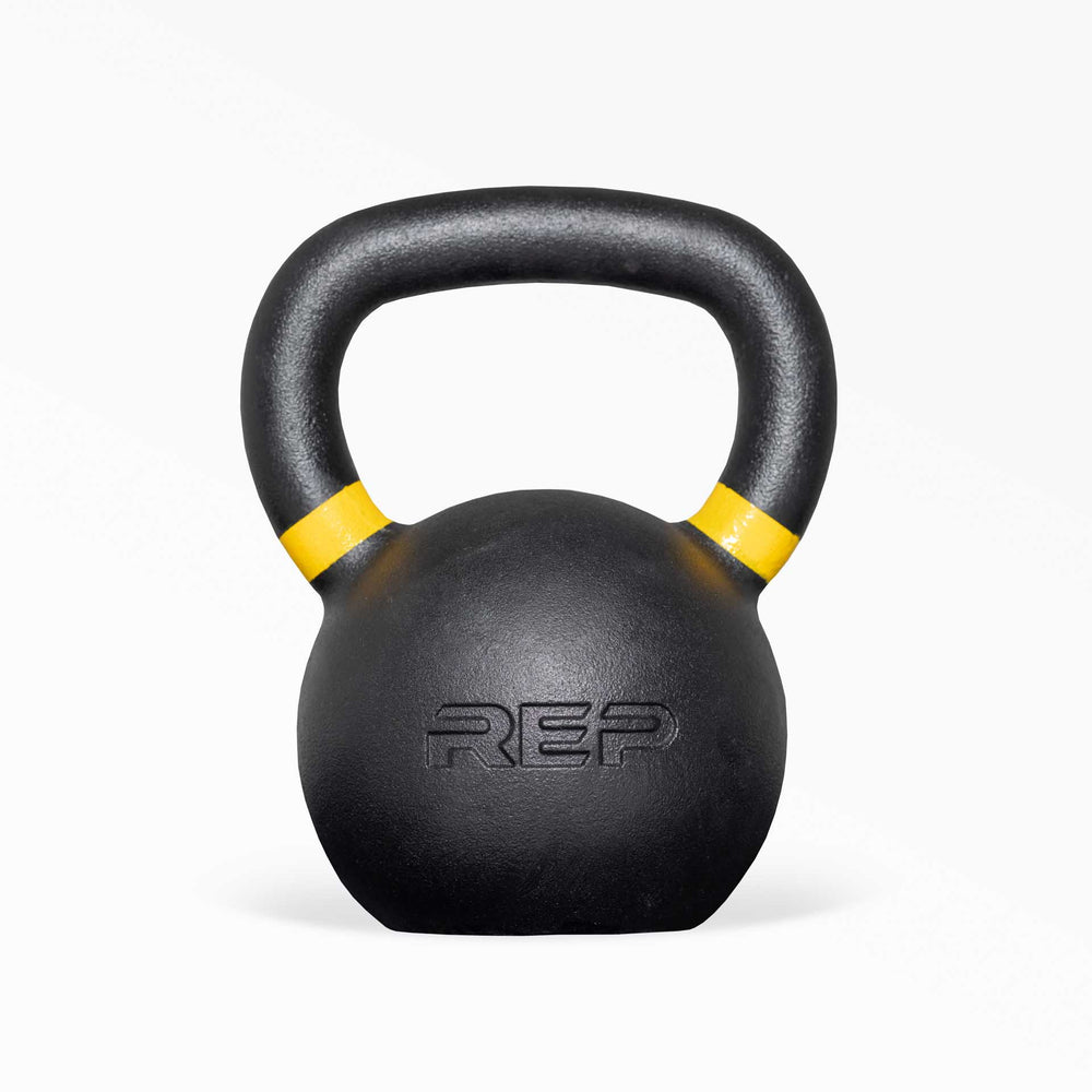 16kg kettlebell – premium cast-iron kettlebell from with color-coded handle, textured black coating for superior grip, and flat bases for stability; ideal for strength, conditioning, and full-body training; available individually or in sets from Rep Fitness UK | Shop Premium Gym Equipment for Home & Commercial Use, Best Online Gym Equipment UK