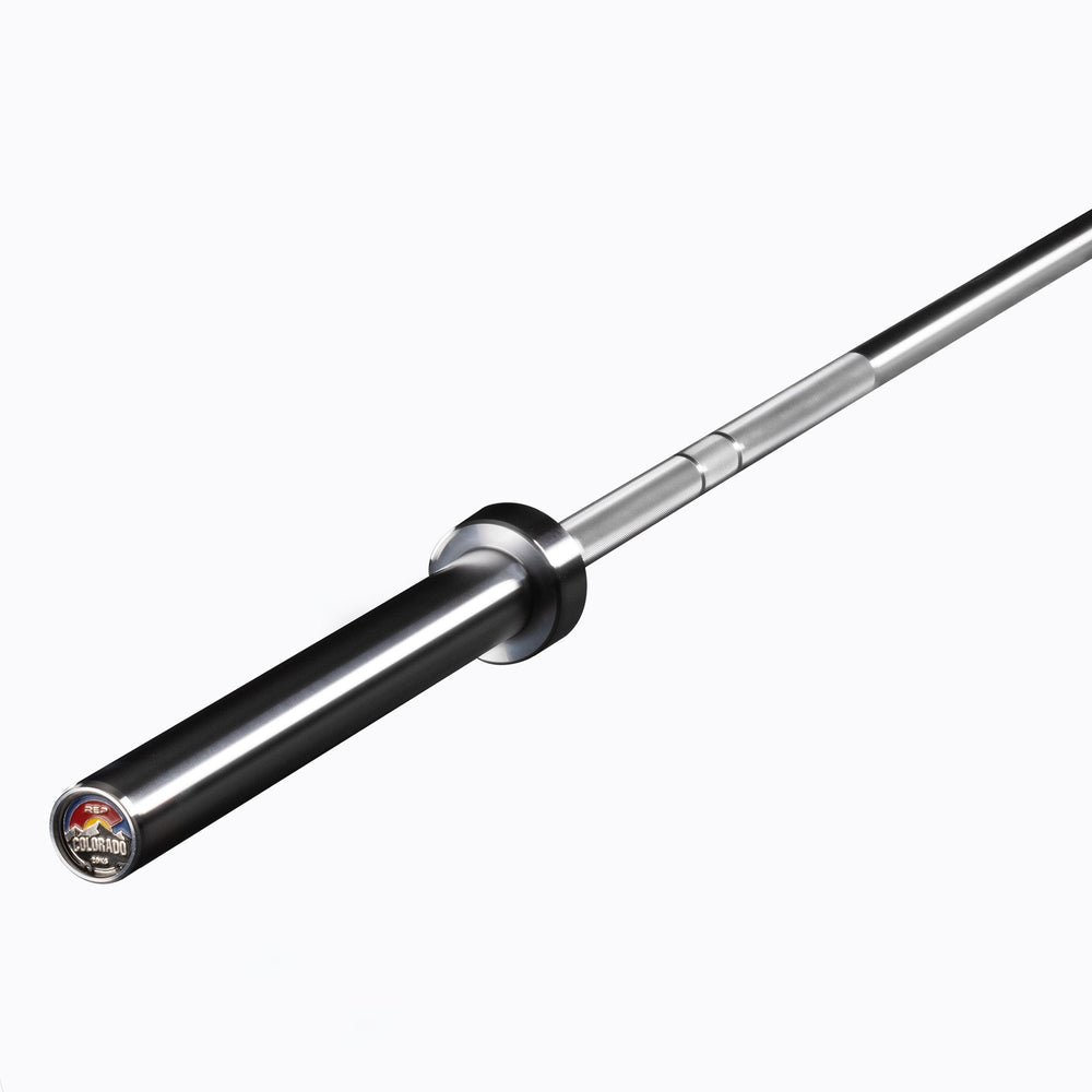 20 kg Colorado Bar weightlifting bar with a polished chrome finish, ideal for strength training and gym workouts from Rep Fitness UK | Shop Premium Gym Equipment for Home & Commercial Use Online