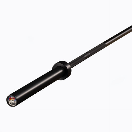 20 kg Colorado Bar weightlifting bar with a sleek black sleeve finish, ideal for strength training and gym workouts from Rep Fitness UK | Shop Premium Gym Equipment for Home & Commercial Use Online