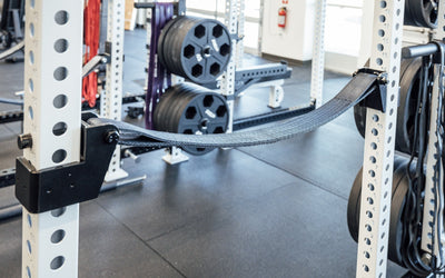 5000 Series Strap Safeties 2.0 on PR-5000 Power Rack, heavy-duty, reinforced nylon safety straps for PR-5000, Omni, and 1000 Series power racks; ultra-durable, barbell-protecting, noise-reducing design with 1,000lb capacity, adjustable height ends, and patent-pending anti-rotation brackets for safe and versatile strength training from Rep Fitness UK | Shop Premium Gym Equipment for Home & Commercial Use, Best Online Gym Equipment