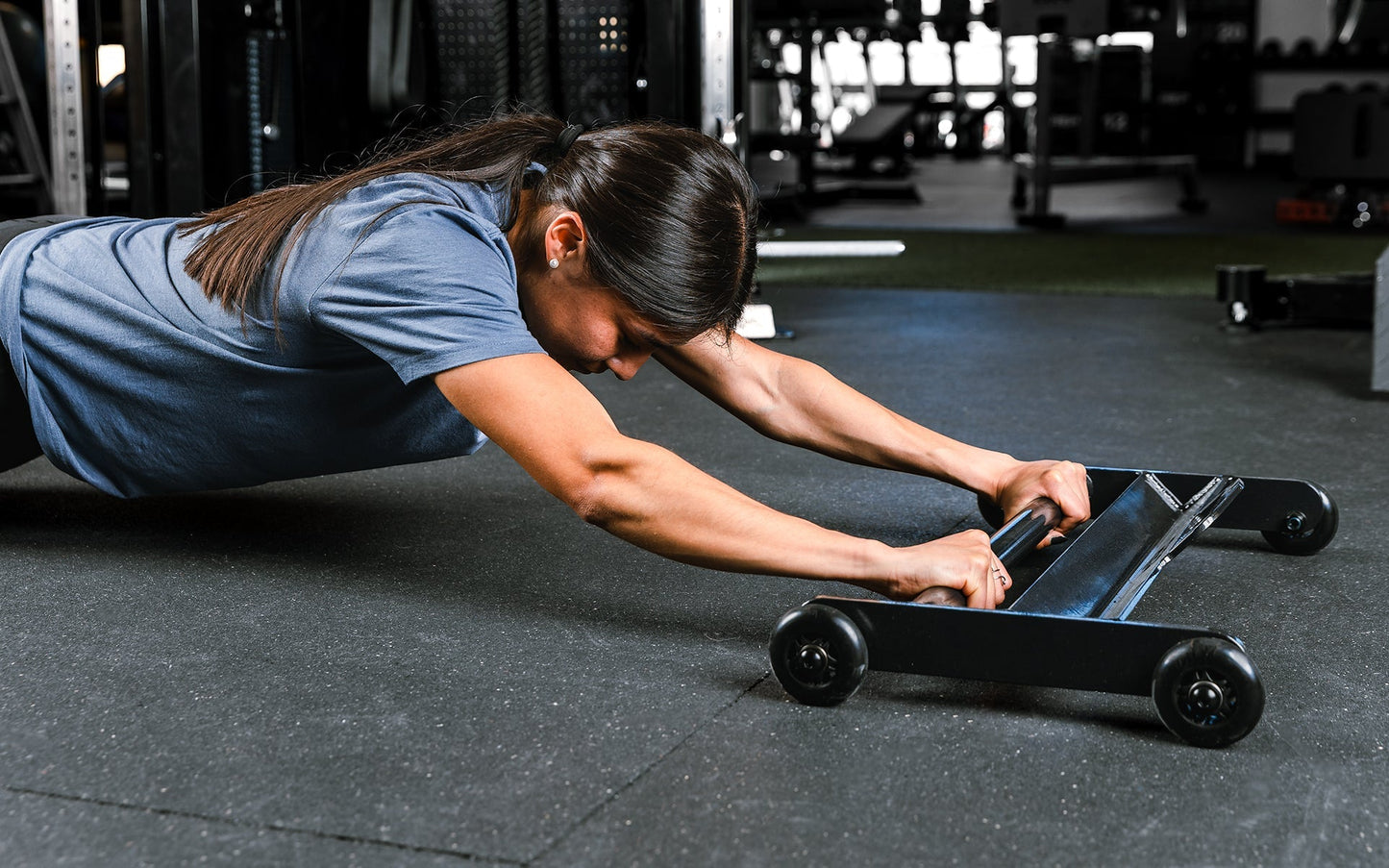 Athlete using glute ham roller for ab exercises ideal for strengthening posterior chain muscles lightweight and portable perfect for home gyms and commercial facilities from Rep Fitness UK | Shop Premium Gym Equipment for Home & Commercial Use Online | Best Online Gym 