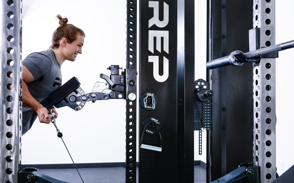 Man with chest against Pegasus™ Attachment added to Adonis from Rep Fitness UK | Shop Premium Gym Equipment for Home & Commercial Use, Best Online Gym Equipment UK