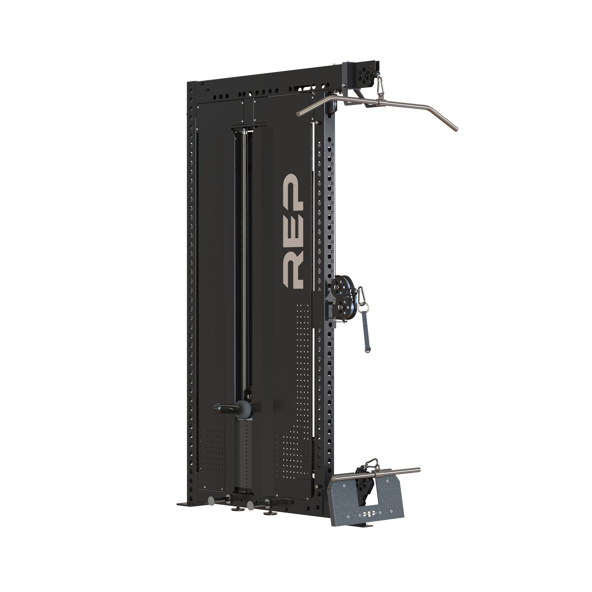 Adonis™ Cable Tower plate loaded, Selectorized no Pegasus no base support premium, space-saving cable machine for home or commercial gyms, 1:1 and 2:1 pulley ratios, 34 cable positions, and compatibility with REP’s 5000 Series racks, Pegasus™ attachment, and Modular Storage System for unmatched versatility and performance from Rep Fitness UK | Shop Premium Gym Equipment for Home & Commercial Use, Best Online Gym Equipment