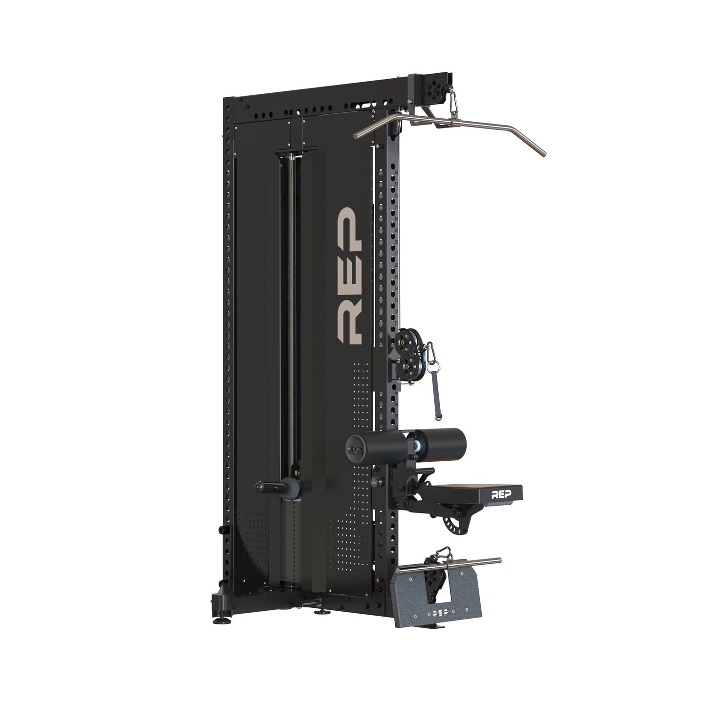 Adonis™ Cable Tower plate loaded, Selectorized with Pegasus and base support premium, space-saving cable machine for home or commercial gyms, 1:1 and 2:1 pulley ratios, 34 cable positions, and compatibility with REP’s 5000 Series racks, Pegasus™ attachment, and Modular Storage System for unmatched versatility and performance from Rep Fitness UK | Shop Premium Gym Equipment for Home & Commercial Use, Best Online Gym Equipment