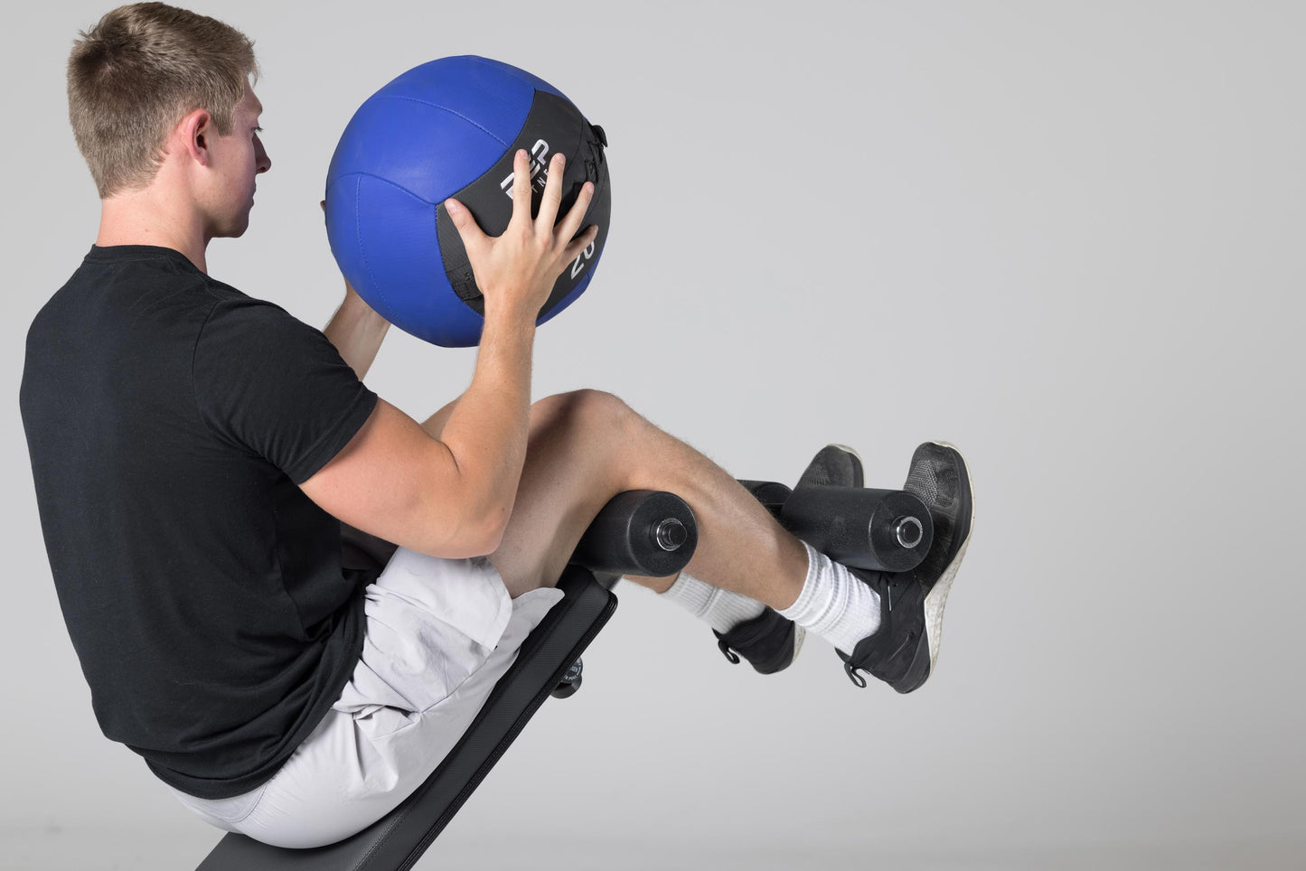 Close up of adjustable bench leg roller attachment from Rep Fitness UK | Shop Best Premium Gym Equipment for Home & Commercial Use Online