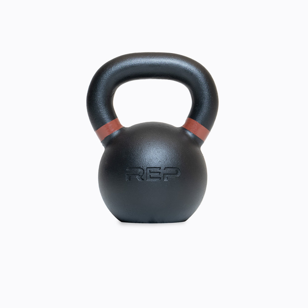 Brown 14kg marked kettlebell – premium cast-iron kettlebell from with color-coded handle, textured black coating for superior grip, and flat bases for stability; ideal for strength, conditioning, and full-body training; available individually or in sets from Rep Fitness UK | Shop Premium Gym Equipment for Home & Commercial Use, Best Online Gym Equipment UK
