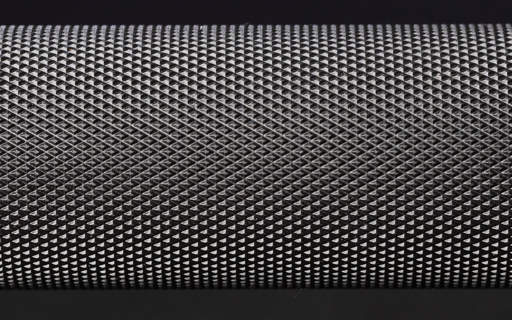 Close up on the knurling on the Colorado Short Bar