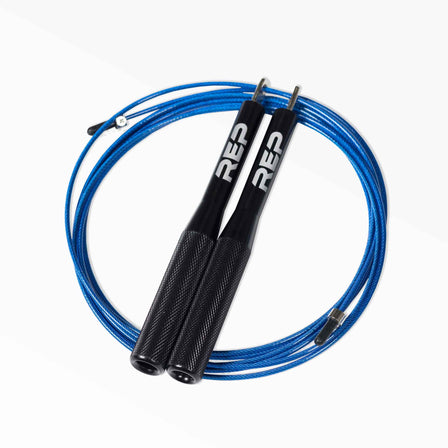 Competition Speed Rope with Black Handles from Rep Fitness UK | Shop Best Premium Gym Equipment for Home & Commercial Use Online
