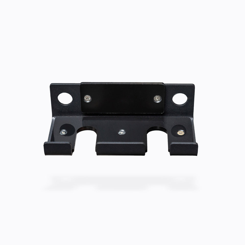 Dual Barbell Hanger 5000 Series, heavy-duty steel and plastic attachment for PR-5000 racks; vertical barbell storage for two barbells, 35mm cutouts, protective plastic lining, recessed hardware, 0.75” front lip, matte black powder coat, space-saving gym organization from Rep Fitness UK | Shop Premium Gym Equipment for Home & Commercial Use, Best Online Gym Equipment