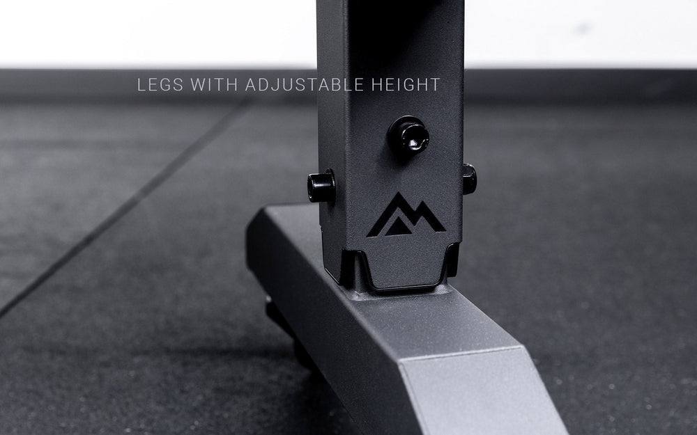Dumbbell_Stand_Adjustable leg detail front Views from Rep Fitness UK  Shop Premium Gym Equipment for Home & Commercial Use Online