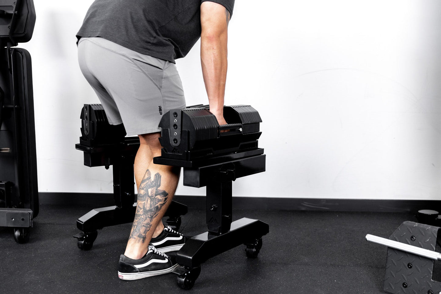 Dumbbell Stand metallic Black with Lifter Lifting Weights from_Rep_Fitness_UK_Shop_Premium_Gym_Equipment_for_Home_Commercial_Use_Online