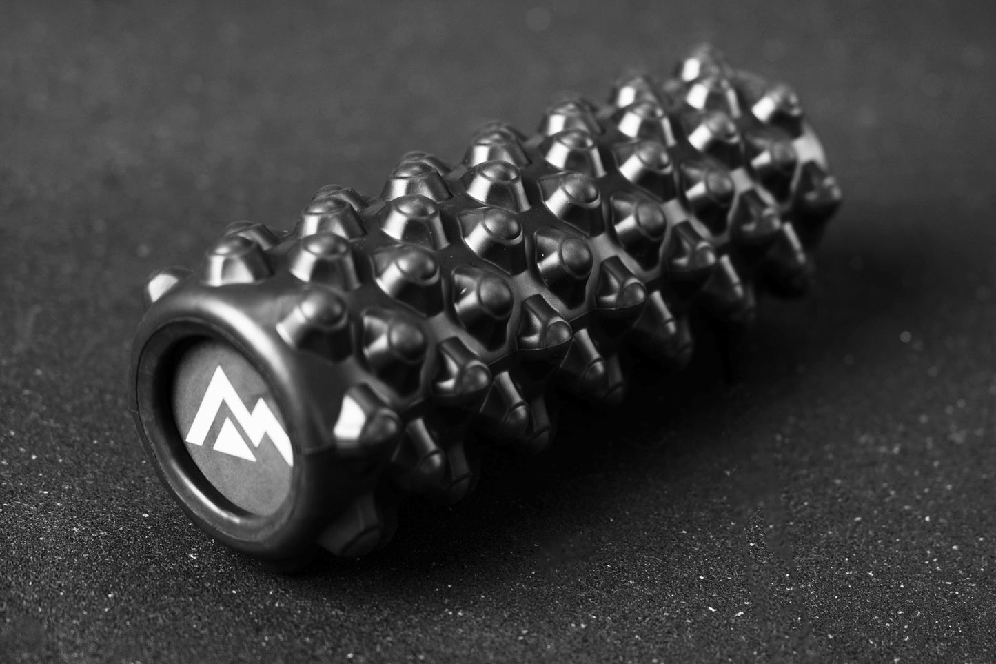 High Density Foam Roller - Showing peaks texture and mountain logo at end from Rep Fitness UK | Shop Best Premium Gym Equipment for Home & Commercial Use Online