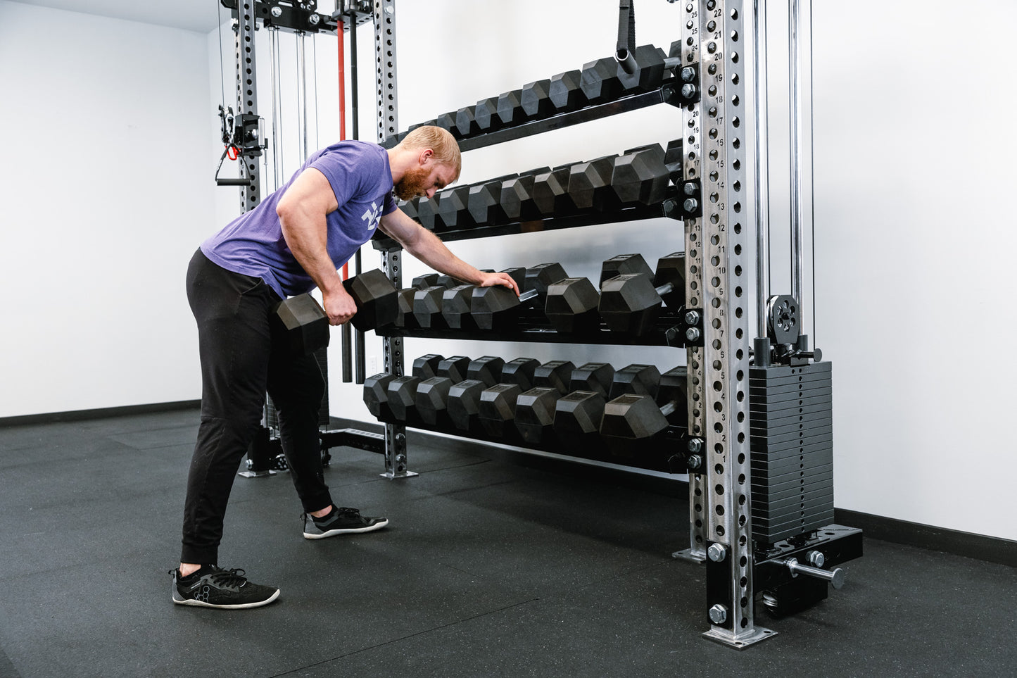 Dumbbell & Kettlebell Storage Shelf
