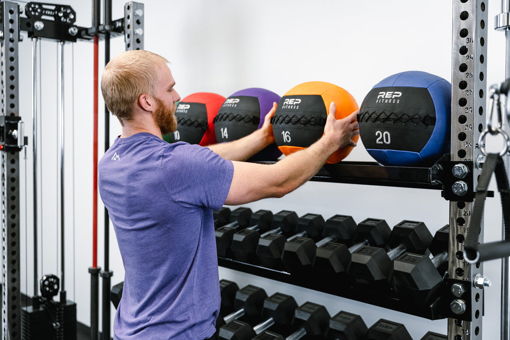 Dumbbell & Kettlebell Storage Shelf