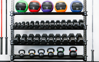 Dumbbell & Kettlebell Storage Shelf