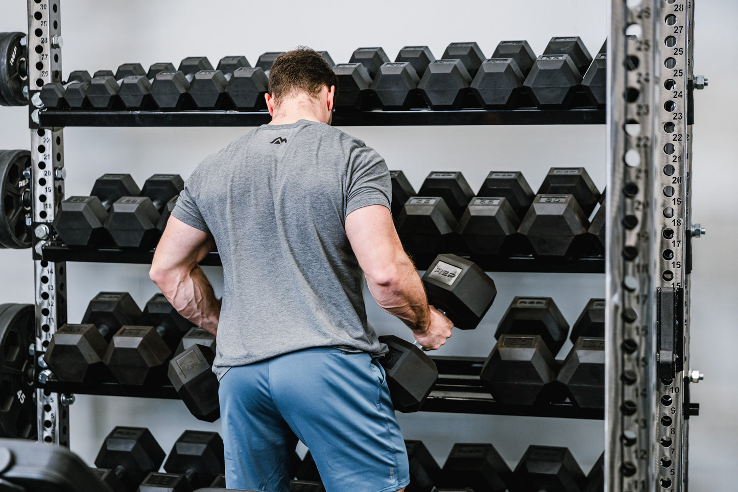 Dumbbell & Kettlebell Storage Shelf
