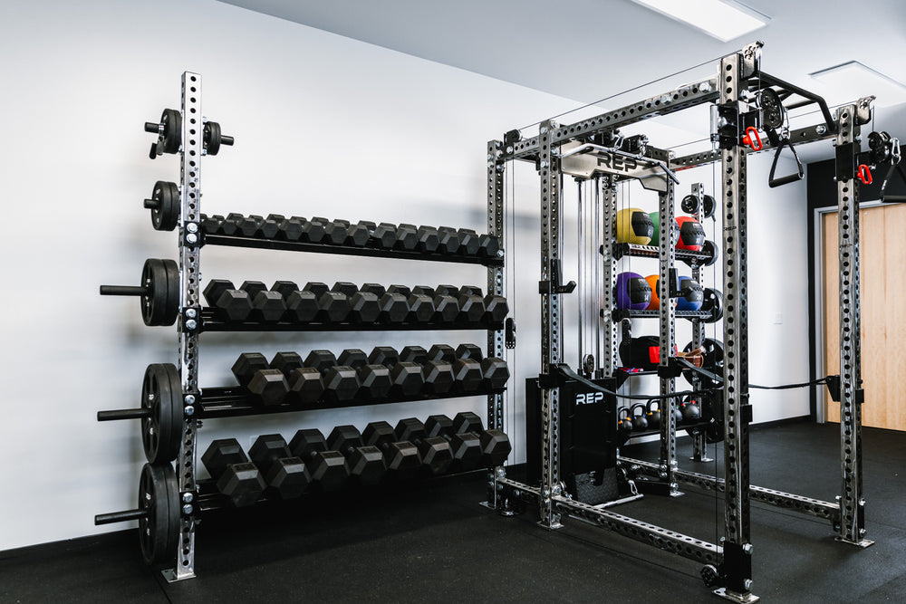 Dumbbell & Kettlebell Storage Shelf