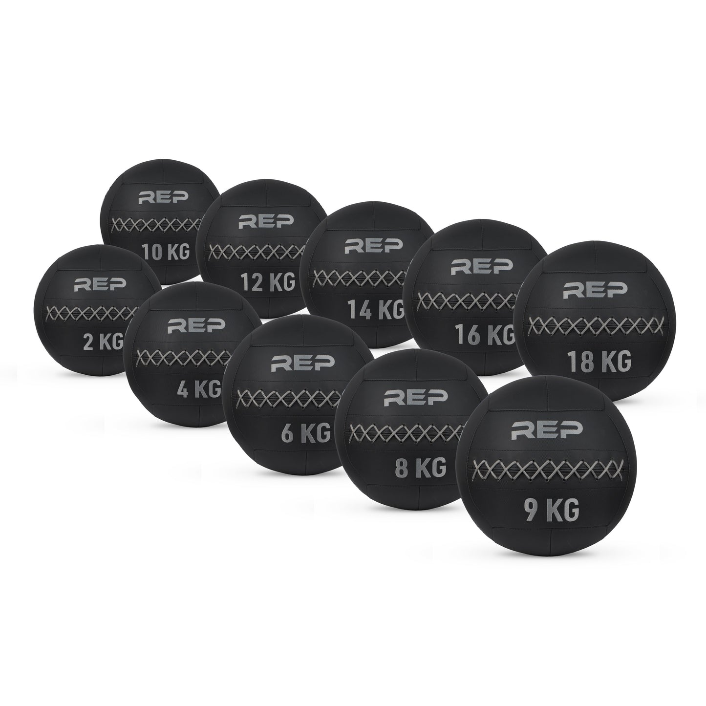 Image shows wall balls  supplied by Rep Fitness and gym equipment