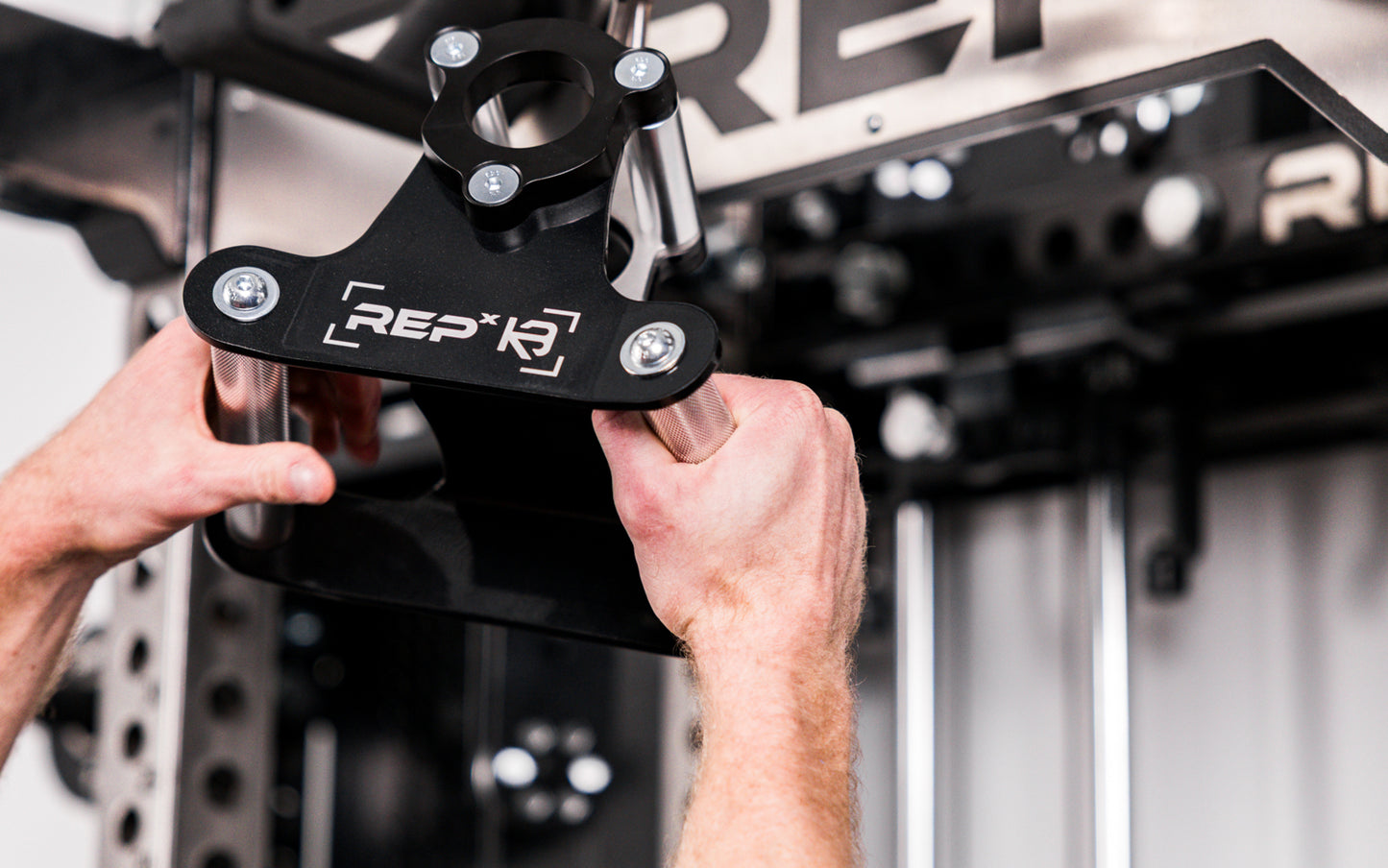 REP® x Kleva Built® Angled Atlas™ Close-Grip Cable and Landmine Attachment