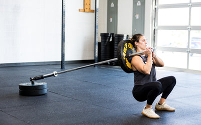 An athlete performing squats with the Free Standing REP® x Kleva Built® Adroit Landmine from Rep Fitness UK | Shop Premium Gym Equipment for Home & Commercial Use Online | Best Online Gym Equipment UK