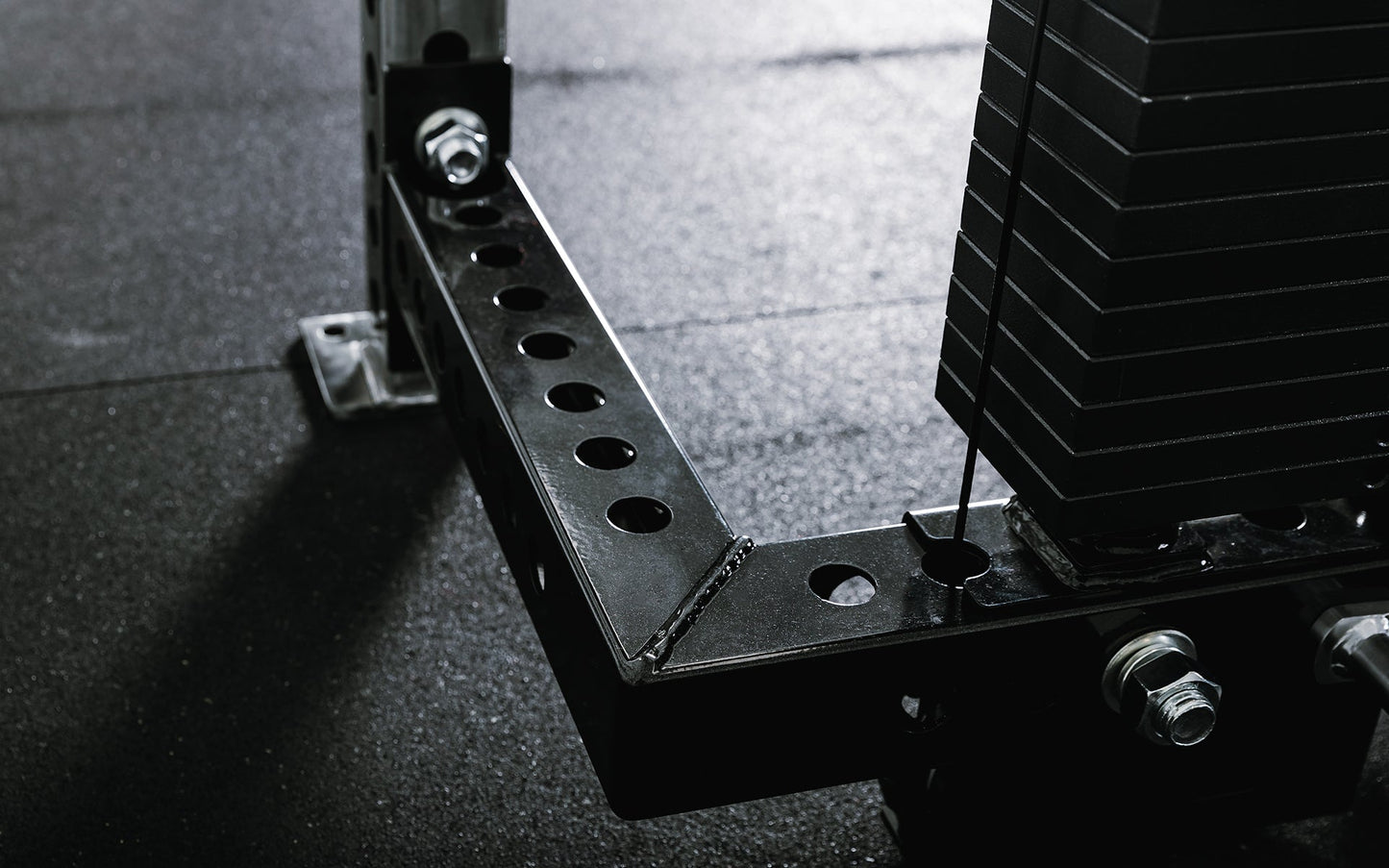 L-shaped rack crossmembers made from 3x3-inch 11-gauge steel from Rep Fitness UK | Shop Best Premium Gym Equipment for Home & Commercial Use Online
