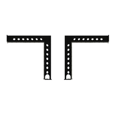 Metallic Black L-shaped steel crossmembers for modular rack and storage configurations from Rep Fitness UK | Shop Best Premium Gym Equipment for Home & Commercial Use Online