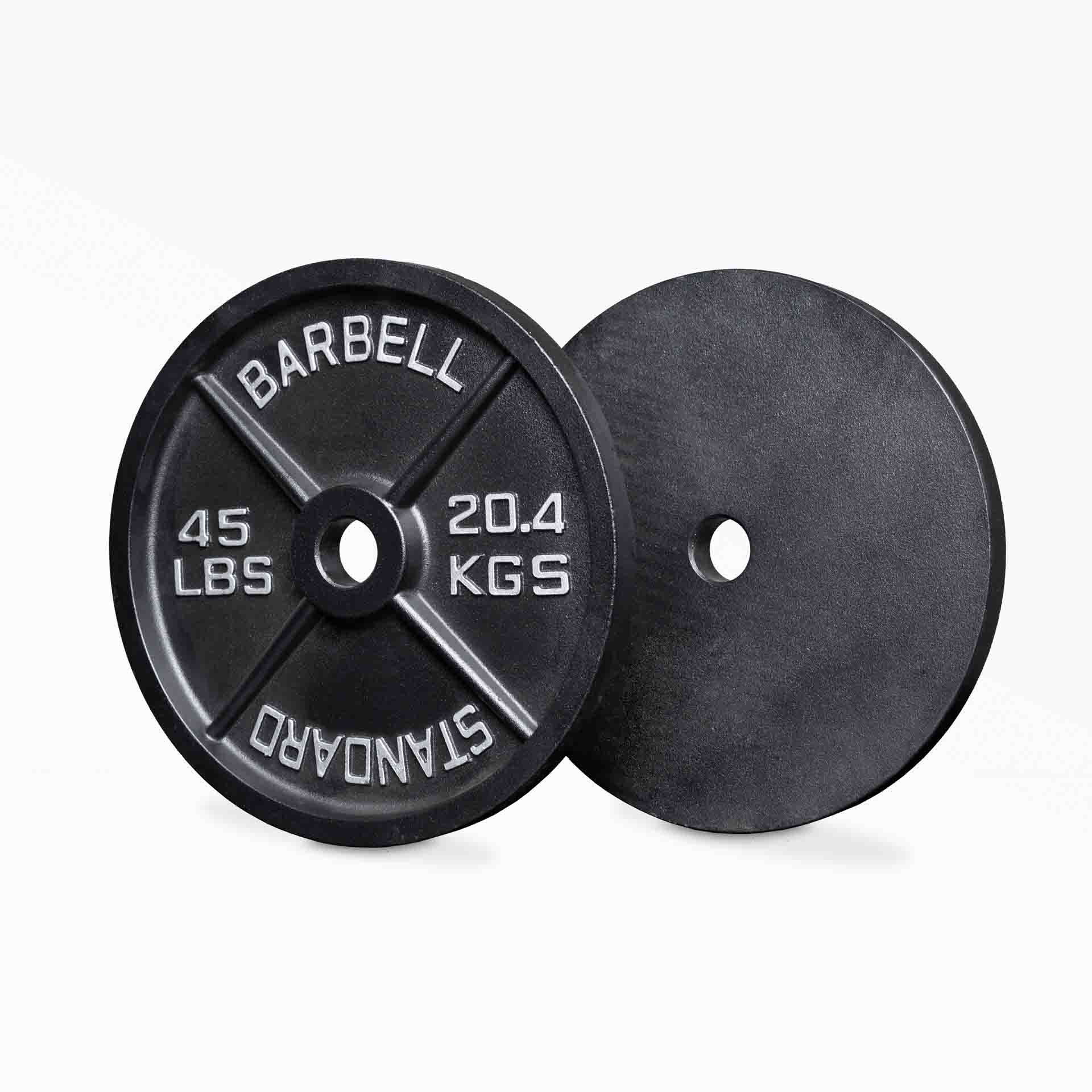 REP Old School Iron Plates with classic one-sided design, deep grip lip, and raised silver lettering from Rep Fitness UK | Shop Best Premium Gym Equipment for Home & Commercial Use Online