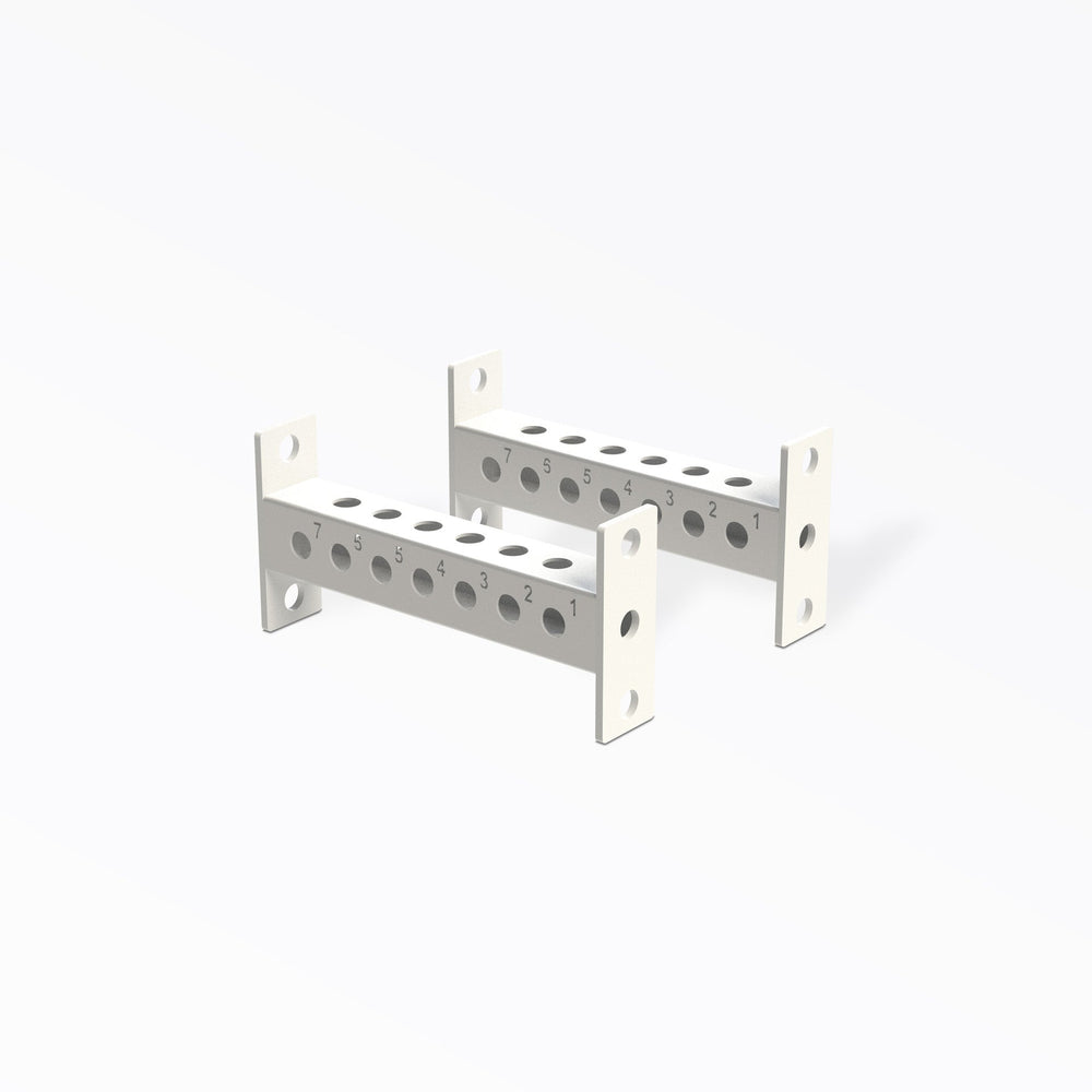 PR-5000 Crossmembers White 16" Pair, 3x3” 11-gauge steel rack connectors with 1” holes, 2” spacing, and laser-cut numbers; easy bolt-on installation with included hardware, multiple powder-coat from Rep Fitness UK | Shop Premium Gym Equipment for Home & Commercial Use, Best Online Gym Equipment