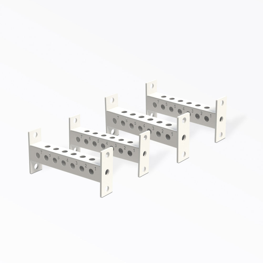 PR-5000 Crossmembers White 16" Set of Four, 3x3” 11-gauge steel rack connectors with 1” holes, 2” spacing, and laser-cut numbers; easy bolt-on installation with included hardware, multiple powder-coat from Rep Fitness UK | Shop Premium Gym Equipment for Home & Commercial Use, Best Online Gym Equipment
