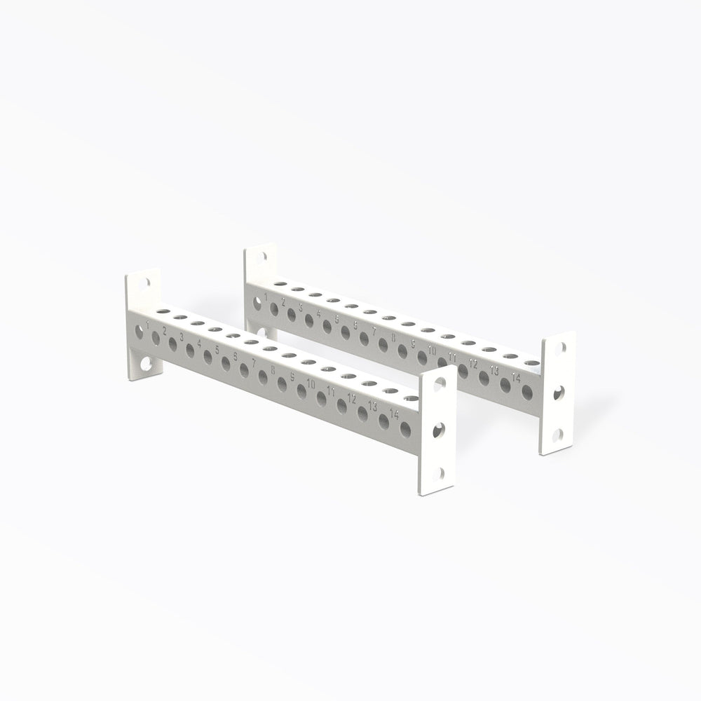 PR-5000 Crossmembers White 30", 3x3” 11-gauge steel rack connectors with 1” holes, 2” spacing, and laser-cut numbers; easy bolt-on installation with included hardware, multiple powder-coat from Rep Fitness UK | Shop Premium Gym Equipment for Home & Commercial Use, Best Online Gym Equipment