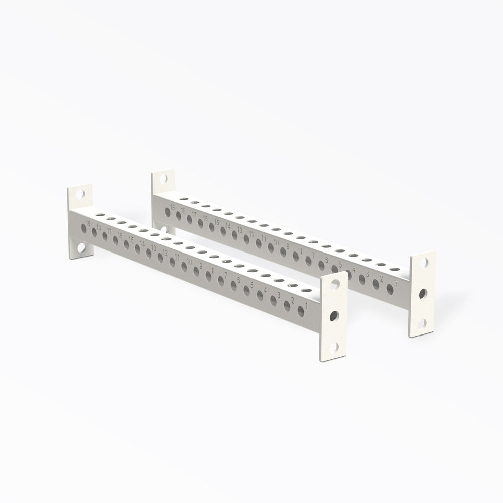 PR-5000 Crossmembers White 41" Pair, 3x3” 11-gauge steel rack connectors with 1” holes, 2” spacing, and laser-cut numbers; easy bolt-on installation with included hardware, multiple powder-coat from Rep Fitness UK | Shop Premium Gym Equipment for Home & Commercial Use, Best Online Gym Equipment