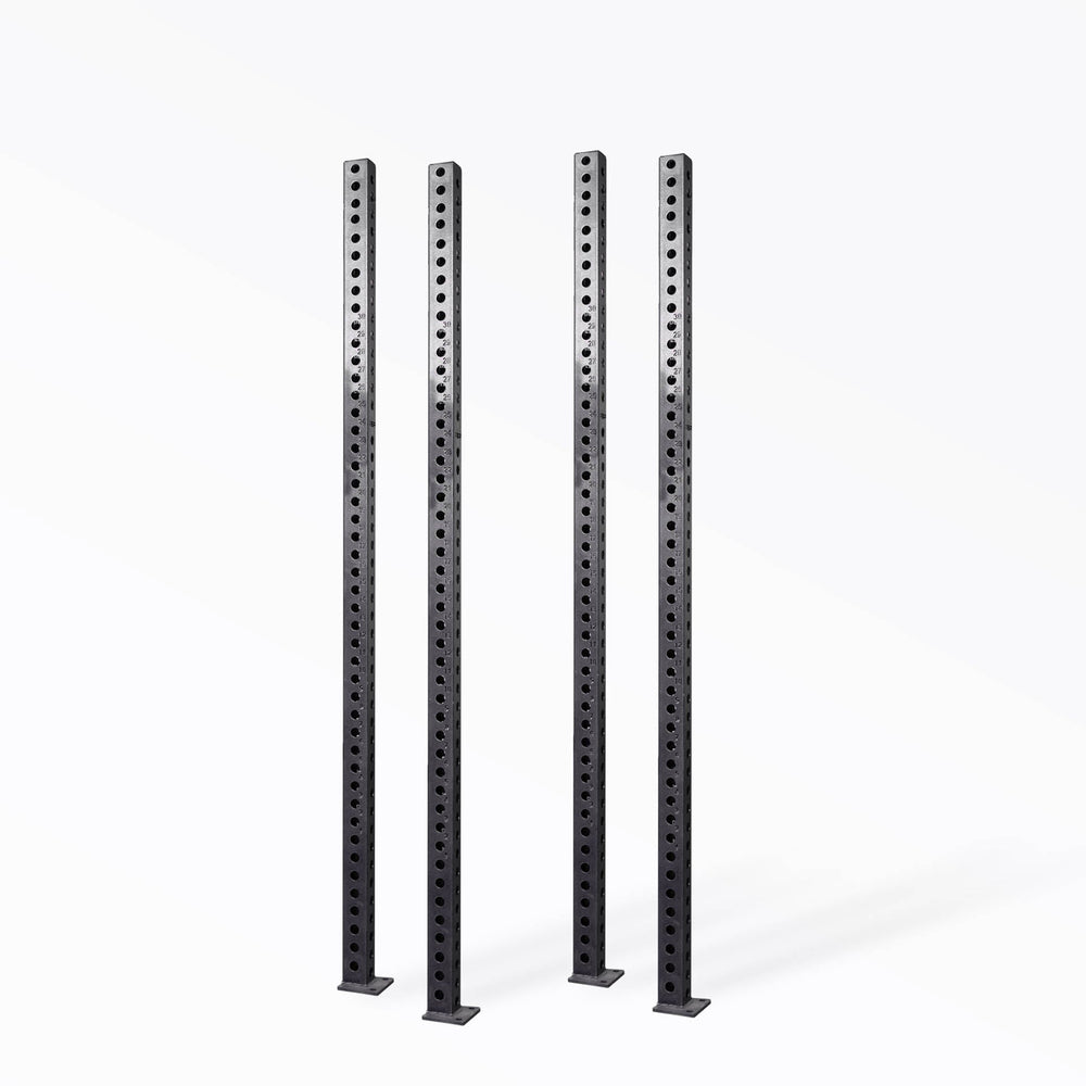 PR-5000 Power Rack Uprights Matte Black 80" set of Four 11-gauge steel uprights for sturdy, durable rack builds from Rep Fitness UK | Shop Premium Gym Equipment for Home & Commercial Use, Best Online Gym Equipment
