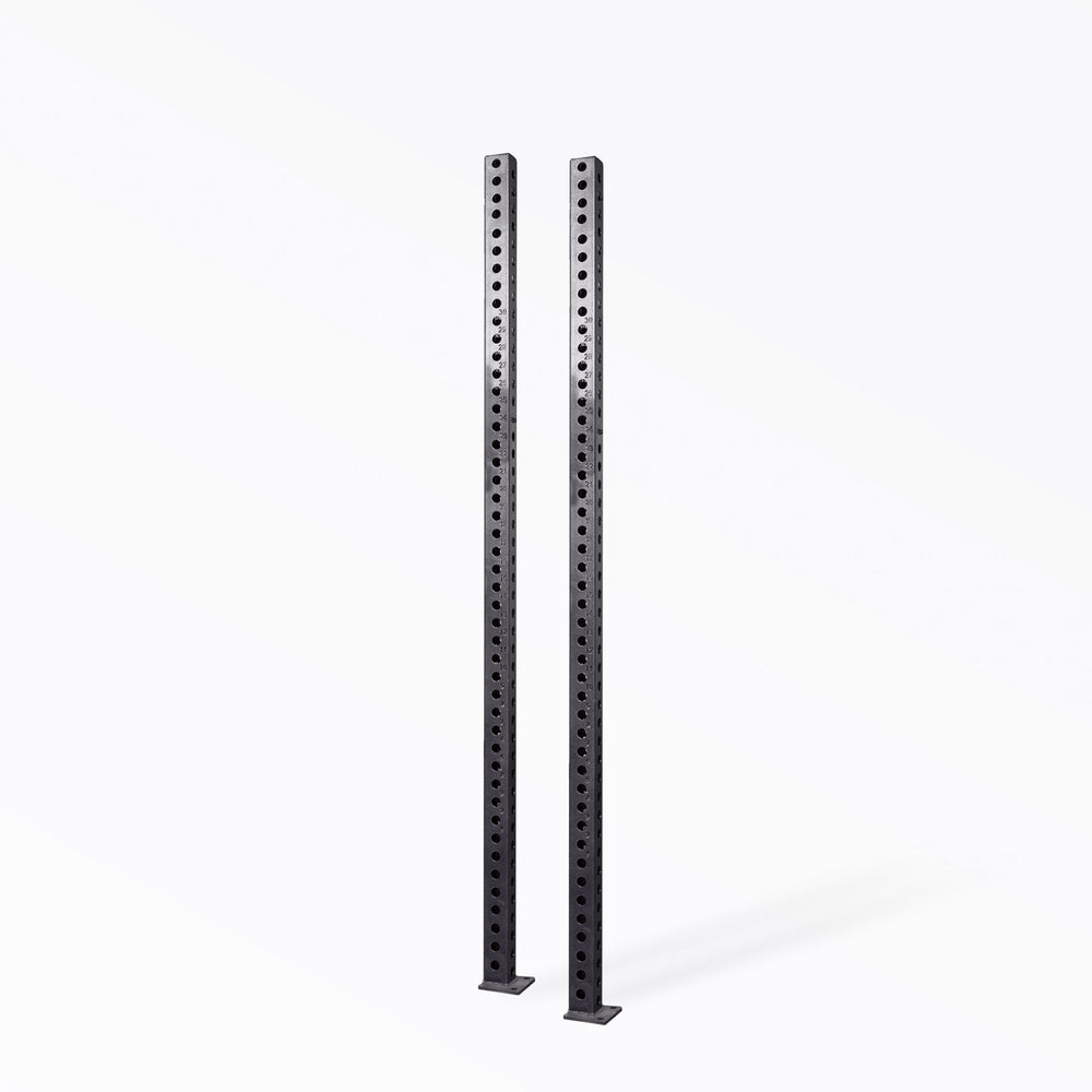 PR-5000 Power Rack Uprights Pair Matte Black 80" 11-gauge steel uprights for sturdy, durable rack builds from Rep Fitness UK | Shop Premium Gym Equipment for Home & Commercial Use, Best Online Gym Equipment