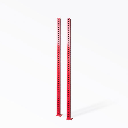 PR-5000 Power Rack Uprights Pair Red 80" 11-gauge steel uprights for sturdy, durable rack builds from Rep Fitness UK | Shop Premium Gym Equipment for Home & Commercial Use, Best Online Gym Equipment