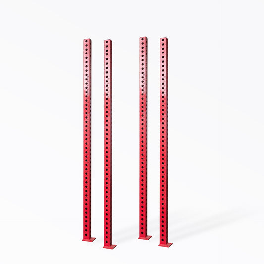 PR-5000 Power Rack Uprights Red 80" set of Four 11-gauge steel uprights for sturdy, durable rack builds from Rep Fitness UK | Shop Premium Gym Equipment for Home & Commercial Use, Best Online Gym Equipment
