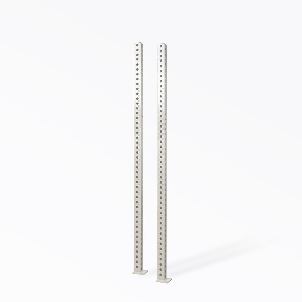 PR-5000 Power Rack Uprights White 80" Pair 11-gauge steel uprights for sturdy, durable rack builds from Rep Fitness UK | Shop Premium Gym Equipment for Home & Commercial Use, Best Online Gym Equipment