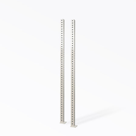 PR-5000 Power Rack Uprights White 80" Pair 11-gauge steel uprights for sturdy, durable rack builds from Rep Fitness UK | Shop Premium Gym Equipment for Home & Commercial Use, Best Online Gym Equipment