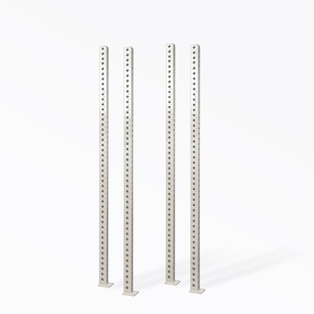 PR-5000 Power Rack Uprights White 80" set of Four 11-gauge steel uprights for sturdy, durable rack builds from Rep Fitness UK | Shop Premium Gym Equipment for Home & Commercial Use, Best Online Gym Equipment