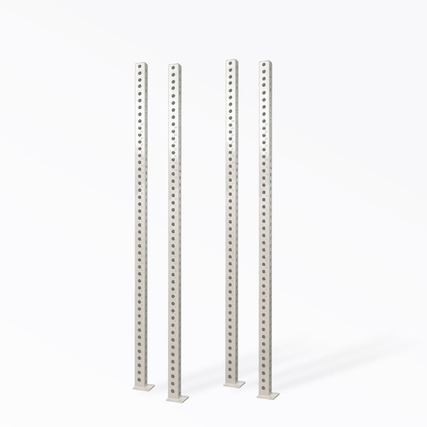 PR-5000 Power Rack Uprights White 80" set of Four 11-gauge steel uprights for sturdy, durable rack builds from Rep Fitness UK | Shop Premium Gym Equipment for Home & Commercial Use, Best Online Gym Equipment
