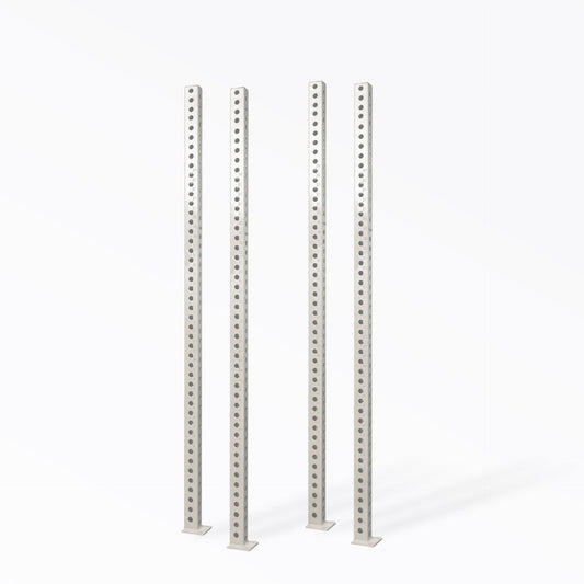 PR-5000 Power Rack Uprights White 80" set of Four 11-gauge steel uprights for sturdy, durable rack builds from Rep Fitness UK | Shop Premium Gym Equipment for Home & Commercial Use, Best Online Gym Equipment
