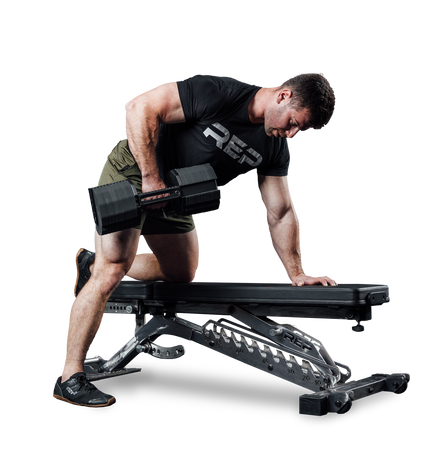 REP® x PÉPIN™ FAST Series™ Adjustable Dumbbell (KG) - 30kg Pair on white background