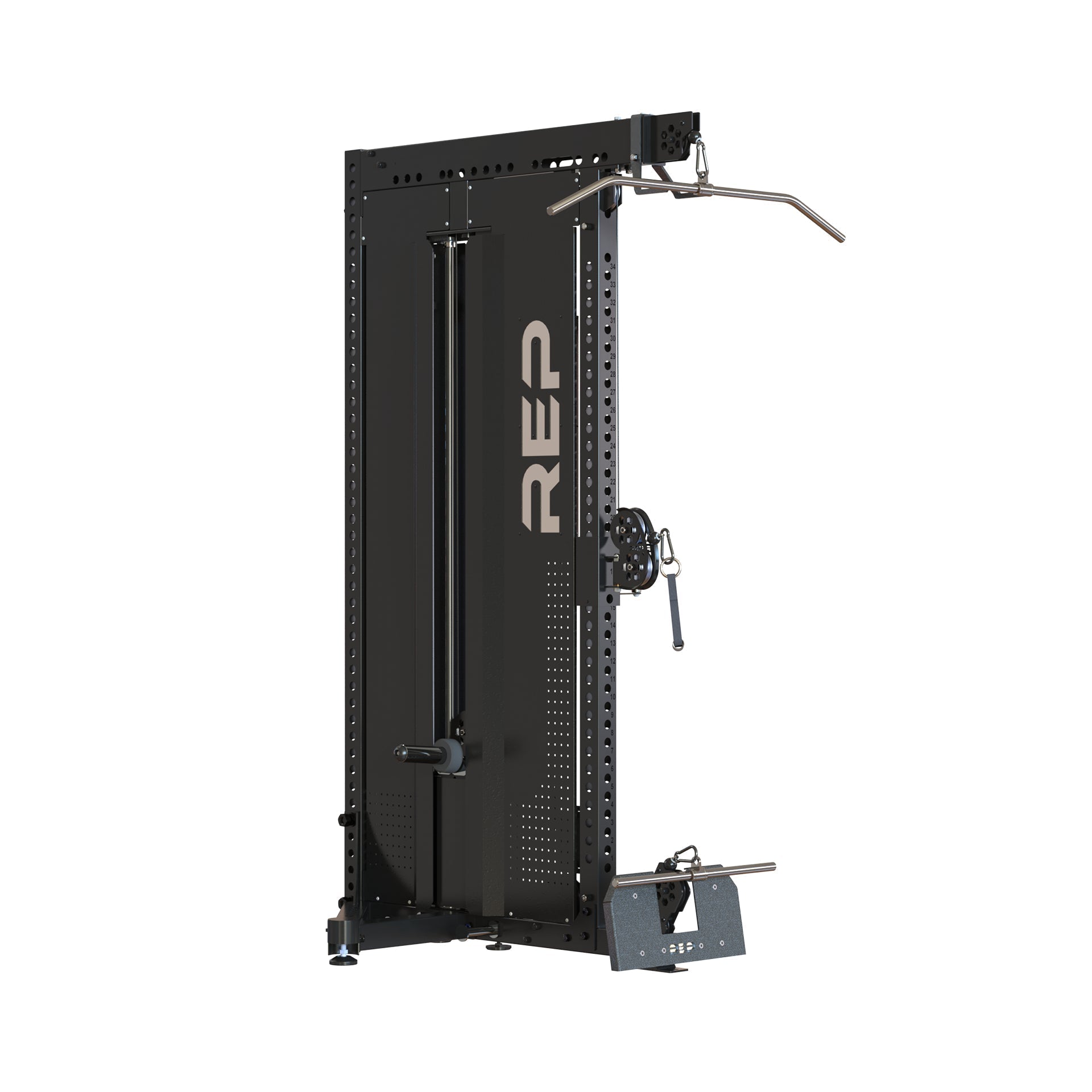 Adonis™ Cable Tower with Plate_Base_No_Pegasus, premium, space-saving cable machine for home or commercial gyms, 1:1 and 2:1 pulley ratios, 34 cable positions, and compatibility with REP’s 5000 Series racks, Pegasus™ attachment, and Modular Storage System for unmatched versatility and performance from Rep Fitness UK | Shop Premium Gym Equipment for Home & Commercial Use, Best Online Gym Equipment