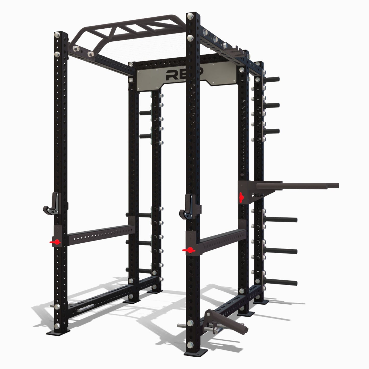 PR-5000 Power Rack (Pre-Selected) 6 - post with high-end attachment package. REP Fitness UK premium gym equipment for your home 