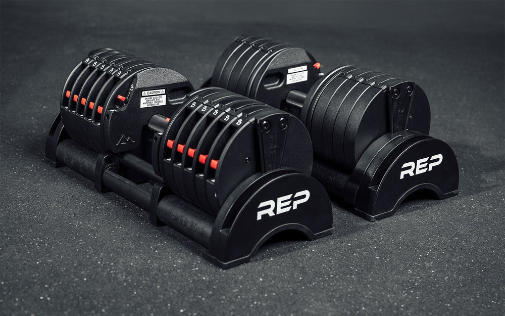 QuickDraw premium adjustable weight dumbbells with fast switch technology adjustable offering weight range with durable steel build and secure Lock-N-Load switches from Rep Fitness UK | Shop Premium Gym Equipment for Home & Commercial Use, Best Online Gym Equipment UK