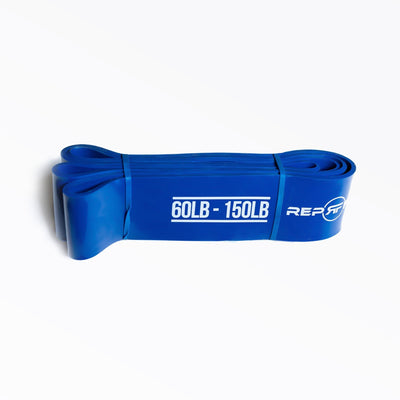Blue heavy elastic resistance bands in different sizes and colours for strength and mobility training from Rep Fitness UK | Shop Best Premium Gym Equipment for Home & Commercial Use Online
