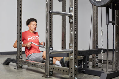 Open Row Cable Attachment In Use - Cable Row from Rep Fitness UK | Shop Best Premium Gym Equipment for Home & Commercial Use Online