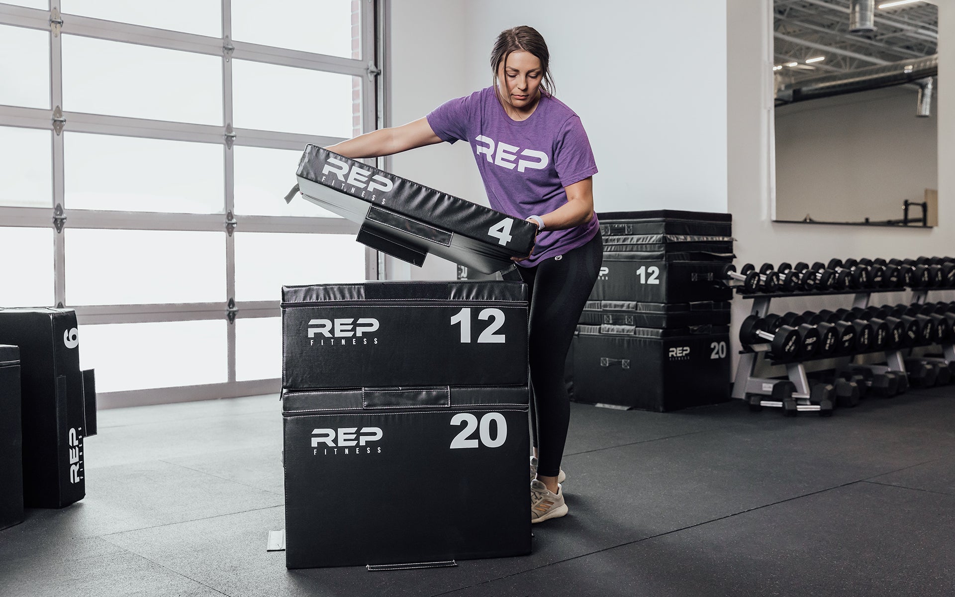 REP stackable soft foam plyometric box with vinyl cover from Rep Fitness UK | Shop Best Premium Gym Equipment for Home & Commercial Use Online
