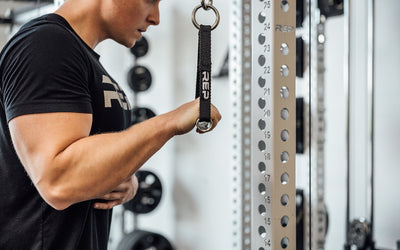 D-handle being used for tricep pressdown from Rep Fitness UK | Shop Best Premium Gym Equipment for Home & Commercial Use Online