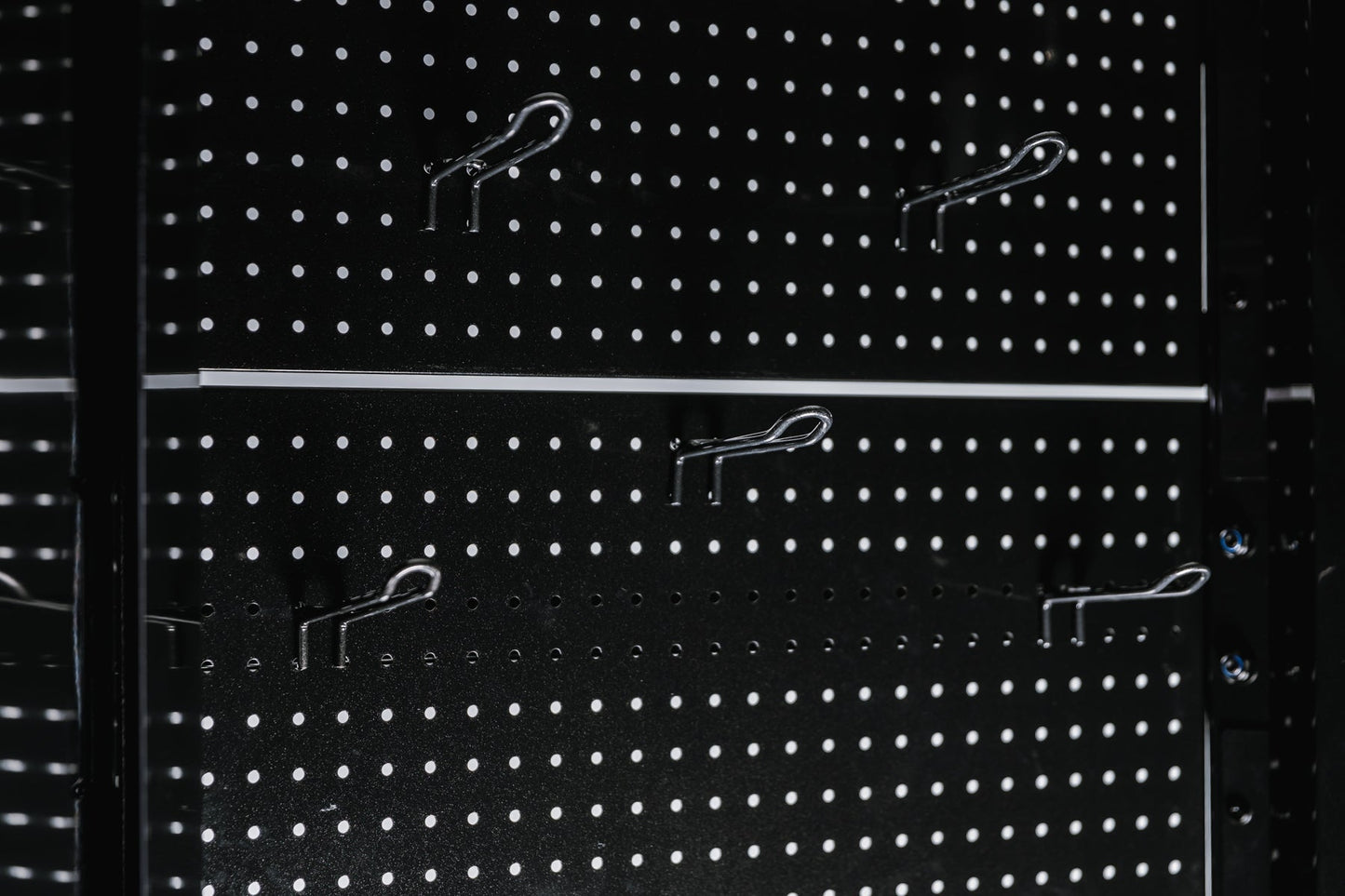Pegboard storage hooks on a black Arcadia Max from Rep Fitness UK | Shop Best Premium Gym Equipment for Home & Commercial Use Online